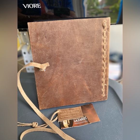 Leather Bound Journal Writing Notebook Handmade in Honduras by Lazurus Artisan - Picture 8 of 9